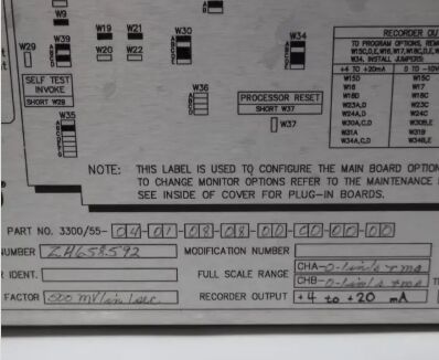 Bently Nevada 3300/55-04-01-08-08-00-00-00-00 3300 Dual Velocity Monitor for Harsh Environments with Easy On-Site Calibration and Dual Velocity Tracking