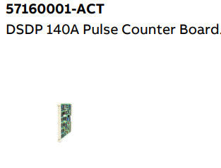 DSDP 140A 57160001-ACT ABB Pulse Counter Board